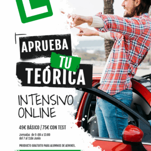 CURSO TEÓRICO INTENSIVO ONLINE 2025 - PERMISO B COCHE