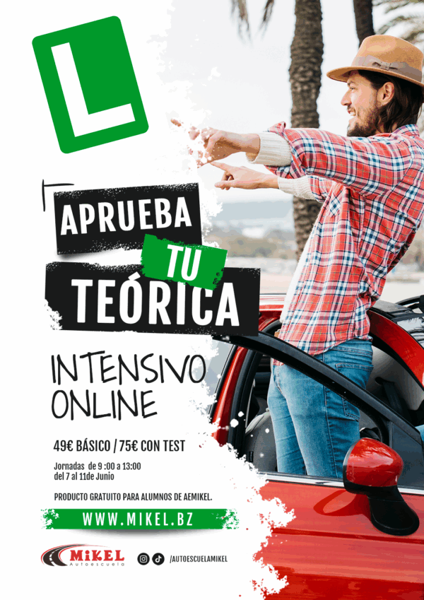 CURSO TEÓRICO INTENSIVO ONLINE 2025 - PERMISO B COCHE